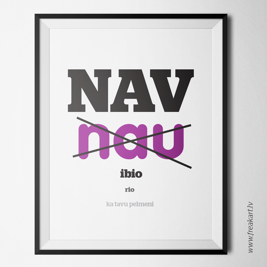 “NAV NAU” plakāta idejas skice