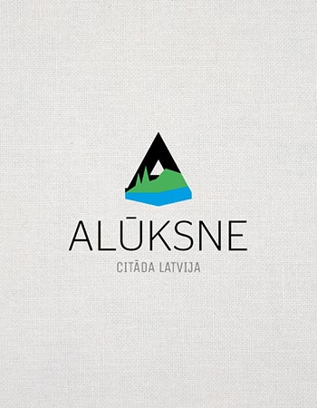 Alūksnes vizuālās identitātes logotipa skices