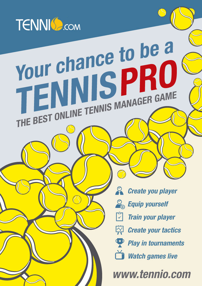 Tennio reklāmas plakāta dizains