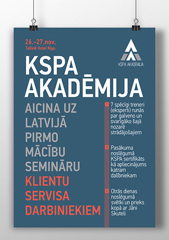 KSPA plakāta un sertifikāta dizains