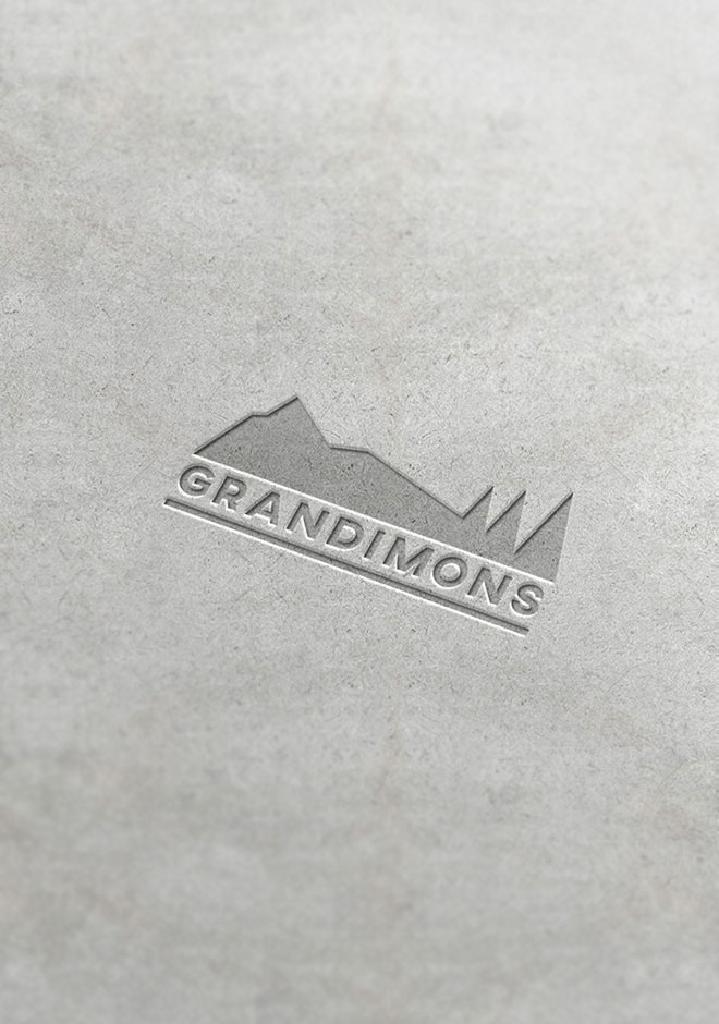Grandimons logo design sketches