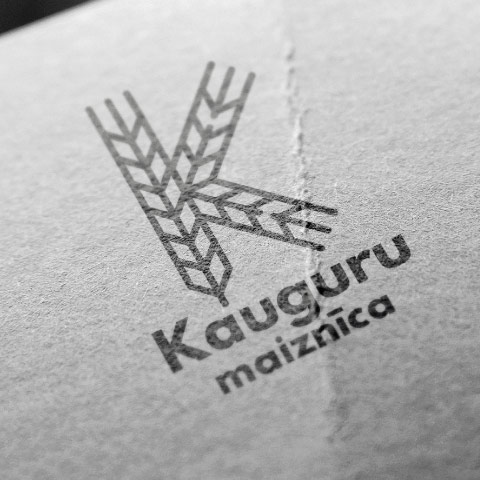Kauguru maiznīca logotipa dizains