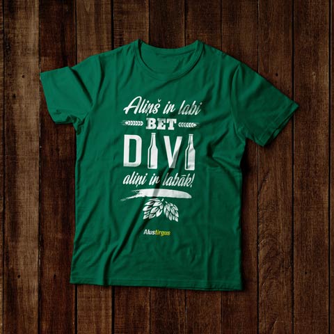 Alus Tirgus t-kreklu dizains
