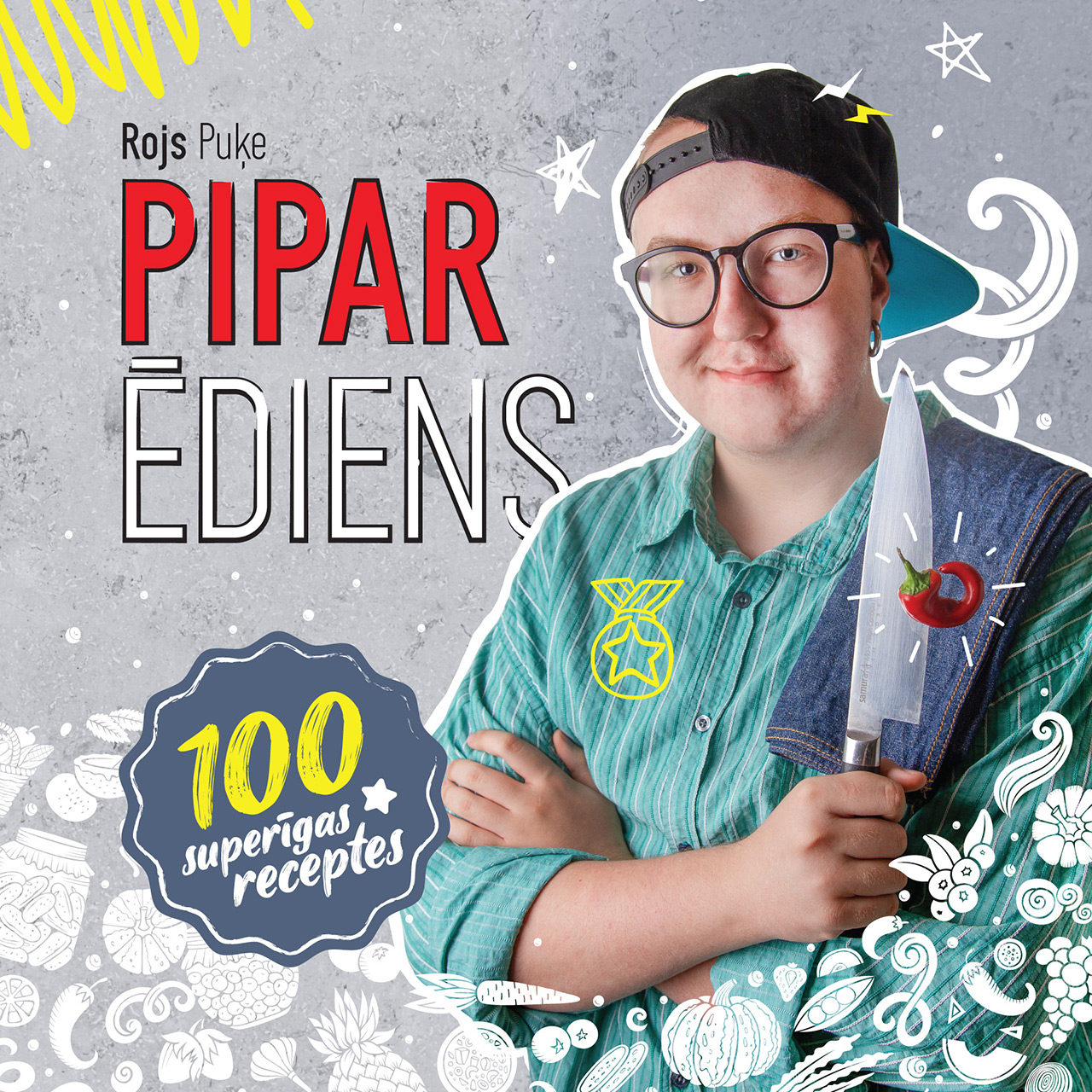 Piparēdiens – grāmatas vāka dizains