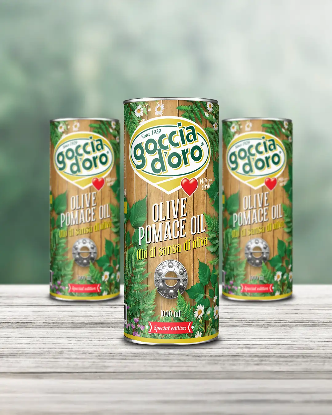 Goccia  d’oro eļļas iepakojuma dizaina izstrāde