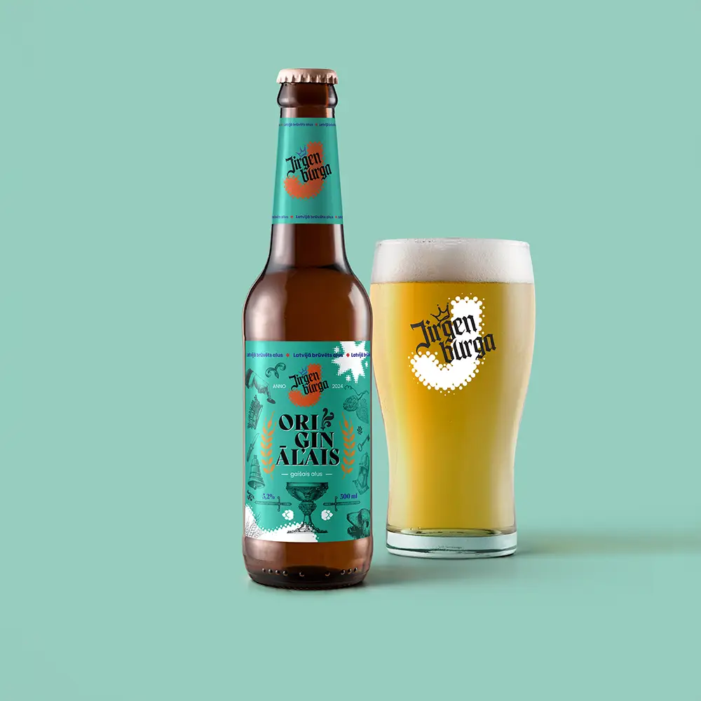 Jirgenburga Oriģinālais alus etiķetes dizains