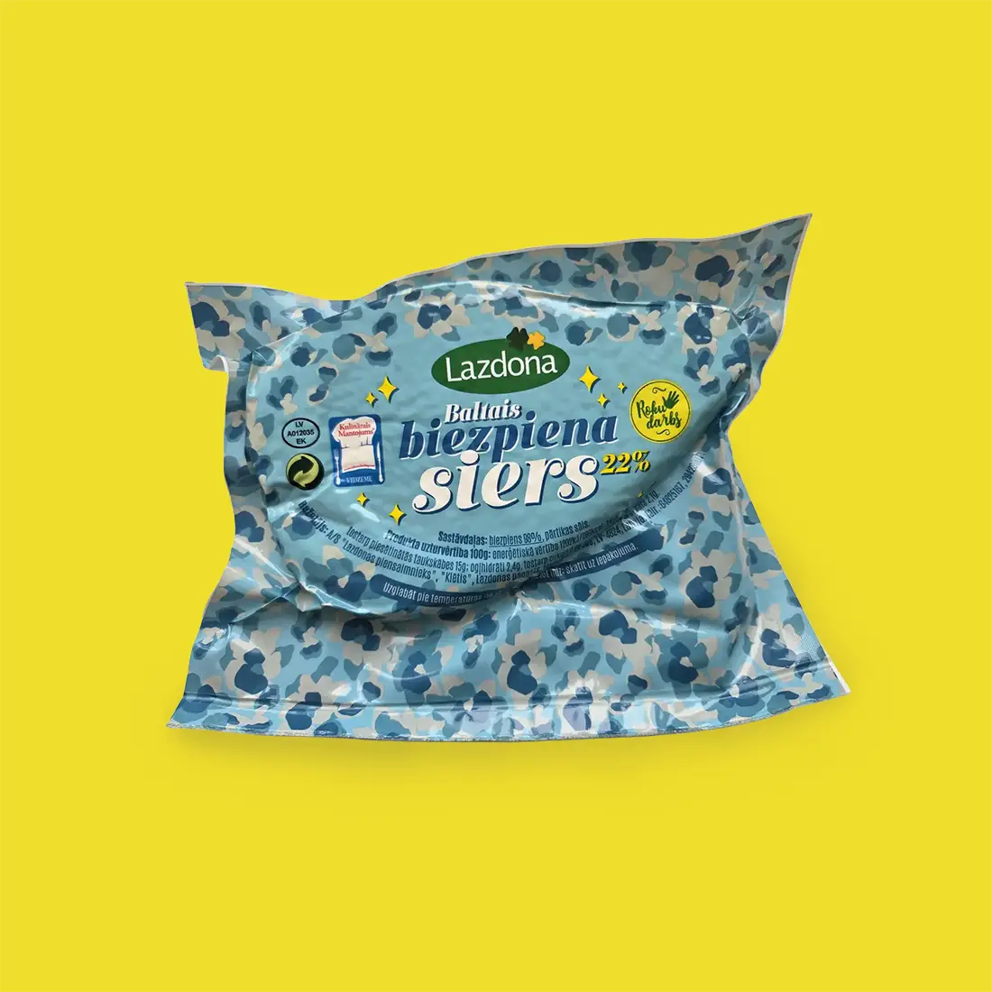 Lazdona Biezpiena siera iepakojuma dizains